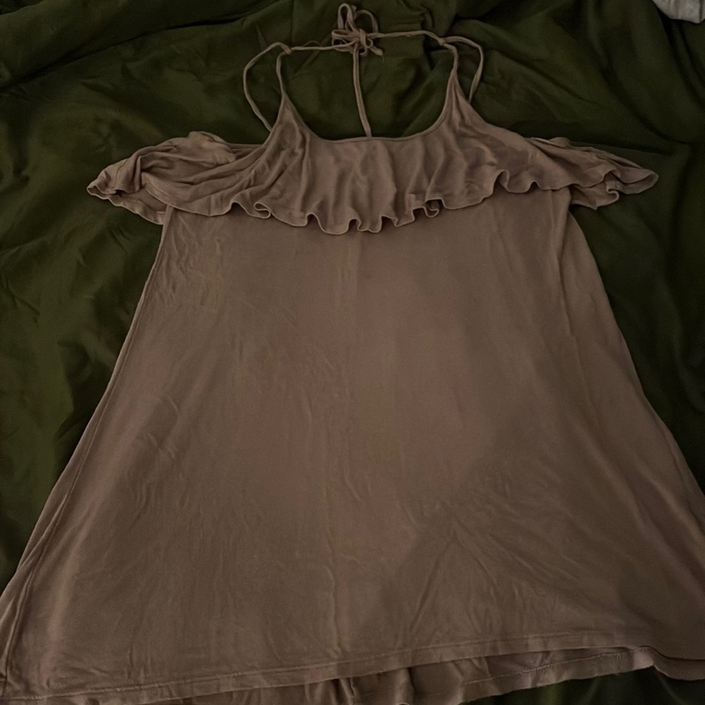 Super soft tan mini dress